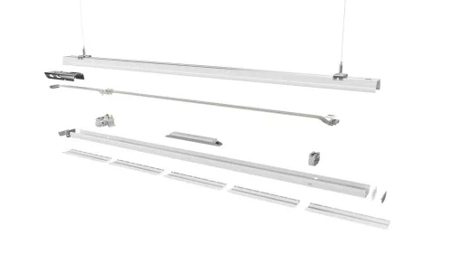 LED lámpa, lineáris lámpatest, 50W, 8600lm, 4000K, szabályozható fényerősségű, felületre szerelhető, függesztett, semleges fehér, 150cm, Trusys Ledvance