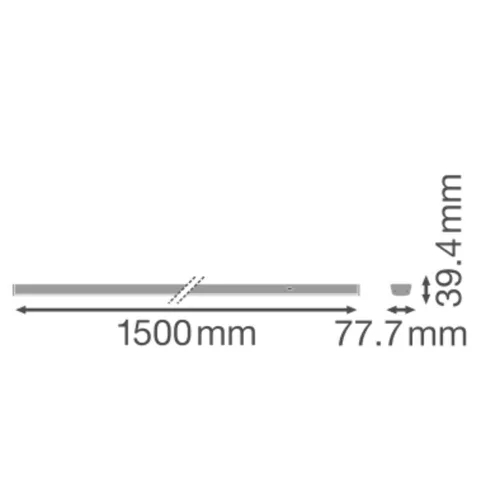 LED lámpa, lineáris lámpatest, 70W, 12100lm, 4000K, semleges, szabályozható, felületre szerelhető, függesztett, fehér, 150cm, Trusys Ledvance