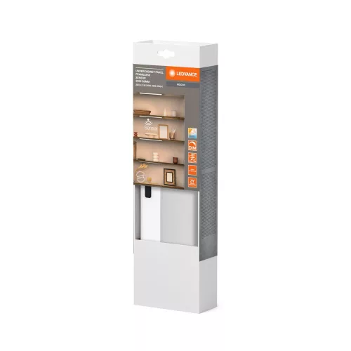 Szekrény alatti LED lámpa mozgásérzékelővel, keret nélküli, 5W, 220lm CCT, szabályozható fényerejű, fehér, 30x10cm, Szekrény alatti, Ledvance