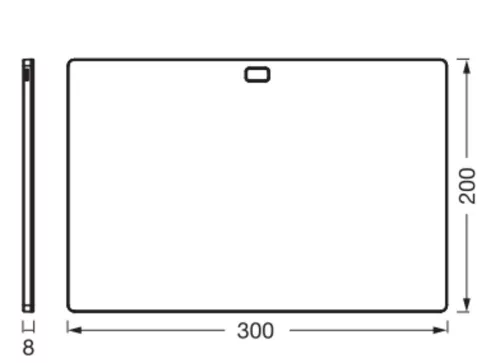 Szekrény alatti LED lámpa mozgásérzékelővel, keret nélküli, 7.5W, 450lm CCT, szabályozható, fekete, 30x20cm, Szekrény alatti, Ledvance