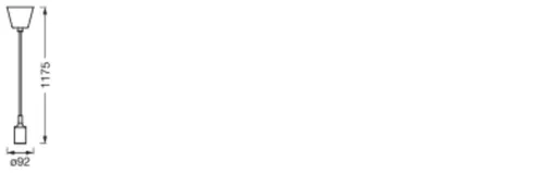 E27 Függesztett mennyezeti lámpa Fekete Vintage 1906 Pendulum Ledvance