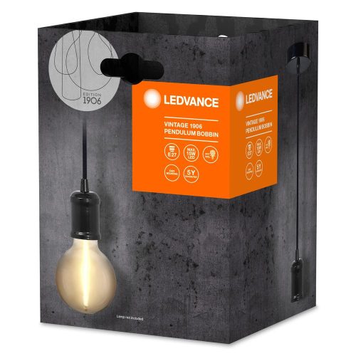 E27 függesztett mennyezeti lámpa Vintage fekete 1906 Pendulum Ledvance