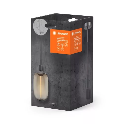 Vintage 1906 Pendulum Ledvance szürke függő mennyezeti lámpa