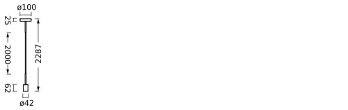 Vintage 1906 Pendulum Ledvance szürke függő mennyezeti lámpa