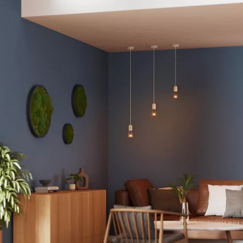 E27 Függesztett Mennyezeti Lámpa, Fehér, Vintage 1906 Ingás, Ledvance