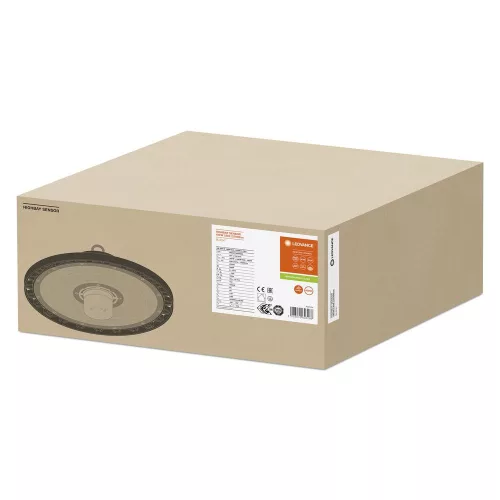 LED ipari lámpatest 190W 27000lm 4000K semleges fehér alkonyati mozgásérzékelővel fekete IP65 IK08 nagy öböl Gen 4 Ledvance