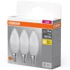 3PAK LED izzó E14 B37 4.9W = 40W 470lm 2700K Meleg 200° OSRAM