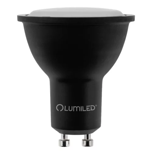 GU10 LED izzó 6W = 60W 580lm 4000K semleges 120° fekete LUMILED