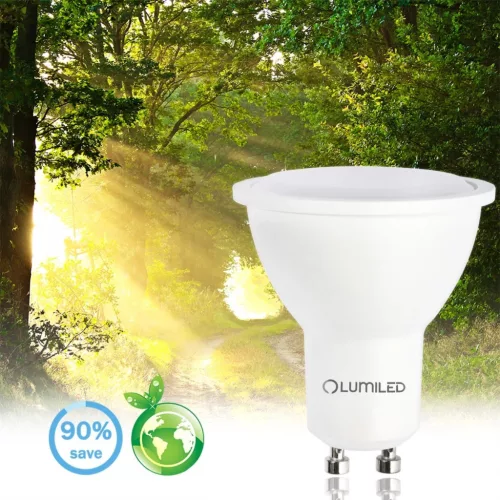 GU10 LED izzó 10W = 80W 900lm 6500K hideg 120° LUMILED