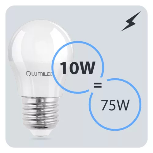 E27 P40 LED izzó 10W = 75W 1055lm 6500K Hideg 180° LUMILED