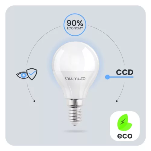 E14 P45 LED izzó 10W = 75W 990lm 3000K Meleg 180° LUMILED