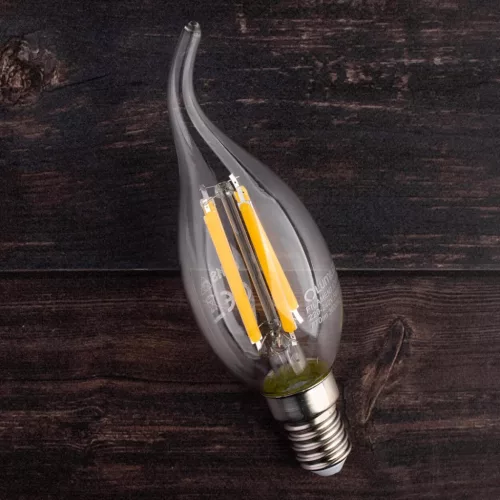 LED dekoratív gyertyakörte E14 BA35 7W = 60W 770lm 3000K  360° dekoratív lángszál LUMILED