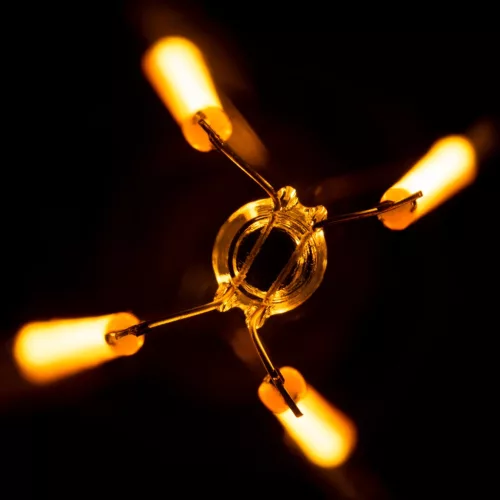 Dekoratív gömb alakú LED izzó E27 G125 4W = 40W 470lm 2000K Meleg 360° Izzószál LUMILED Globe Borostyán