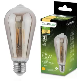   EDISON E27 ST64 LED izzó 6W = 50W 420lm 2200K 360°-os izzószál LUMILED