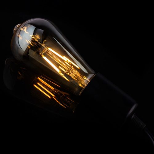 EDISON E27 ST64 LED izzó 6W = 50W 420lm 2200K 360°-os izzószál LUMILED