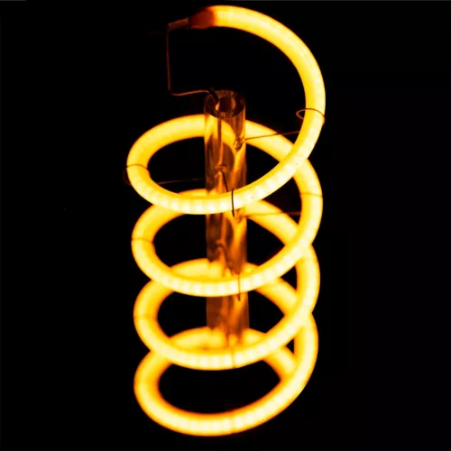 Dekoratív gömb alakú LED izzó E27 G95 6W = 50W 420lm 2200K meleg 360°-os izzószál LUMILED GLOBE Smokey