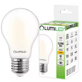   E27 A60 LED izzó 10W = 75W 1100lm 3000K meleg 360° LUMILED izzószál