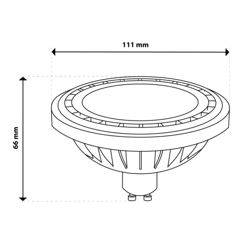 LED izzó ES111 GU10 10W = 75W 1055lm 3000K Meleg 38° LUMILED