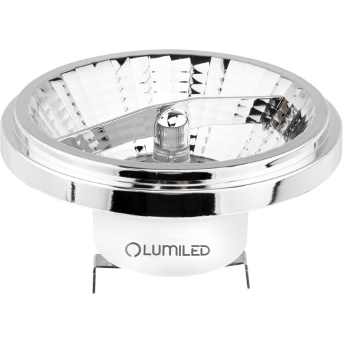 LED izzó G53 AR111 10W = 75W 1055lm 4000K Semleges 24° 12V AC/DC Ezüst LUMILED