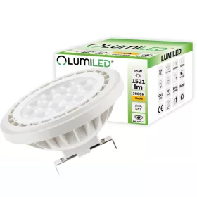   G53 AR111 LED izzó 15W = 100W 1521lm 3000K  38° 12V LUMILED