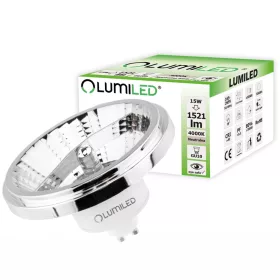   GU10 ES111 LED izzó 15W = 100W 1521lm 4000K Semleges 24° Ezüst LUMILED