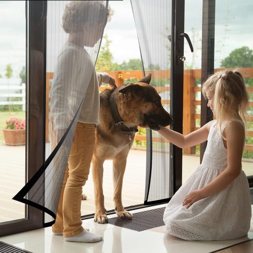 Mágneses függöny Szúnyogháló ajtókhoz 80/90/100 x 210/220cm fekete