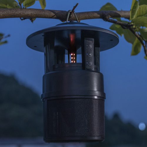 Rovarölő lámpa Kerti álló függőlámpás ventilátorral 9xSMD LED fekete VA0195 VAYOX