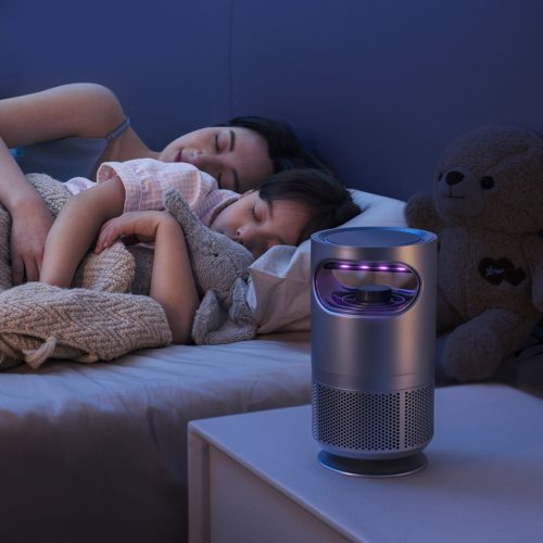 UV rovarfogó lámpa elektromos állólámpa ventilátorral 8xSMD 5W LED szürke VA0193 VAYOX