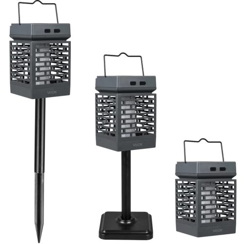 Rovarölő lámpa, elektromos UV csapda, napelemes lámpa, 2 az 1-ben, 5 W, legyek, szúnyogok, rovarok ellen, VAYOX