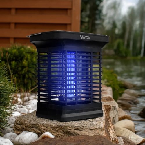 Rovarölő lámpa, elektromos, napelemes csapdalámpa, 2 az 1-ben, 3 W, legyek, szúnyogok, rovarok ellen, VAYOX