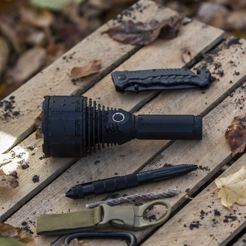 Taktikai tölthető katonai LED zseblámpa kézi USB XHP9090 3000lm rövid Pro VA0044 Vayox