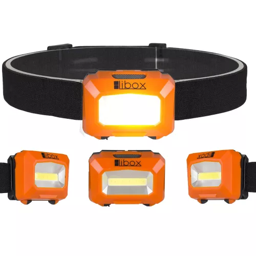 COB LED akkumulátoros fejlámpa 3W 250lm 3x AAA ERŐS lámpa LB0196 LIBOX