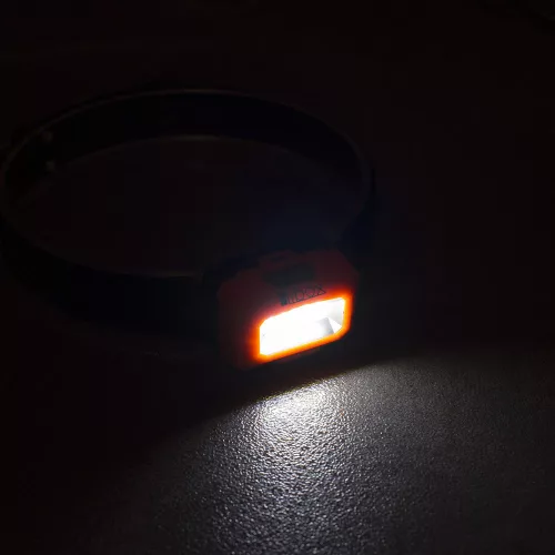 COB LED akkumulátoros fejlámpa 3W 250lm 3x AAA ERŐS lámpa LB0196 LIBOX