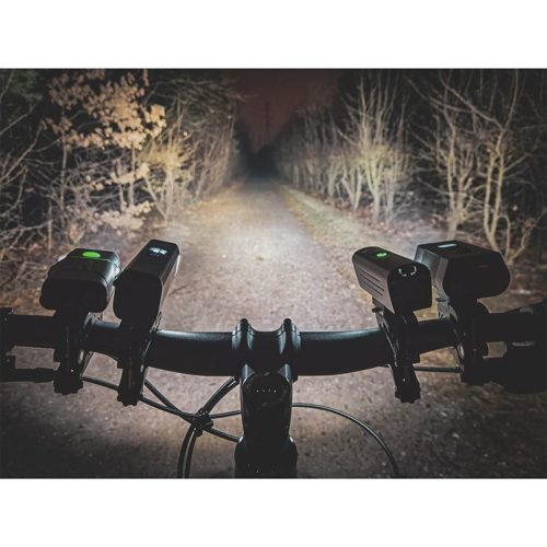 Kerékpár zseblámpa LED USB elülső lámpa újratölthető akkumulátorral, 6 fénymód VAYOX