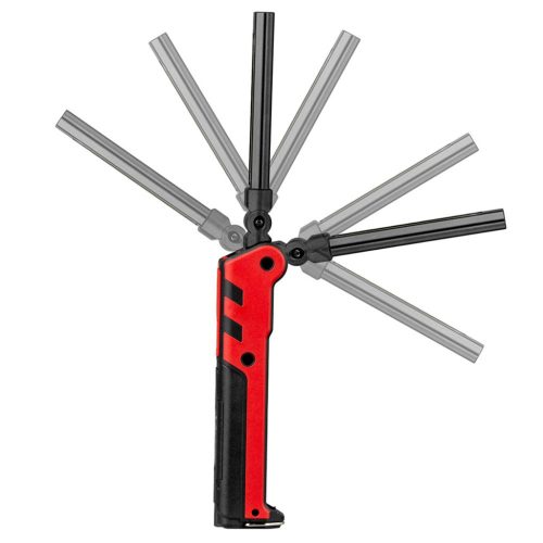 Újratölthető műhelyi zseblámpa, összecsukható mágneses COB + LED, 140lm + 360lm, VA0104, Vayox