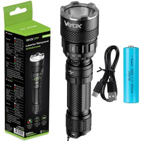   Taktikai LED kézi zseblámpa Erőteljes 3 színű SST40 1500lm Pro sorozat VA0099 Vayox