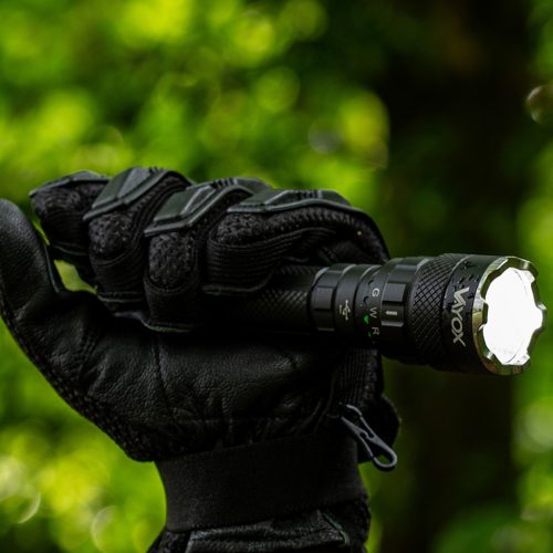 Taktikai LED kézi zseblámpa Erőteljes 3 színű SST40 1500lm Pro sorozat VA0099 Vayox