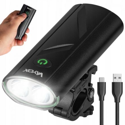 Zseblámpa LED kerékpáros fényszóró USB-C tartó 5 mód 260lm IPX6 VAYOX