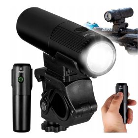   Zseblámpa LED kerékpáros fényszóró USB-C tartó 5 mód 450lm IPX6 VAYOX