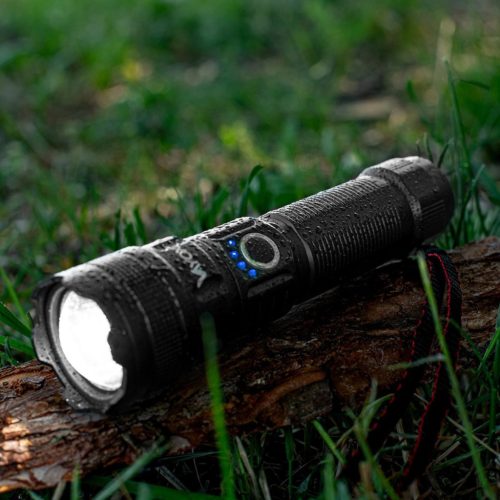 Újratölthető LED zseblámpa, taktikai, 600lm, 10W-os kézilámpa, nagy teljesítményű ZOOM POWERBANK, VA0179, VAYOX