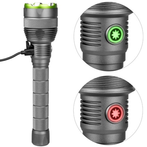 Taktikai LED zseblámpa vízálló újratölthető USB-C 10000lm IPX7 / OB 4 Vayox