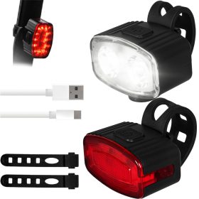   Piros hátsó kerékpáros zseblámpa USB-C 6 üzemmód ERŐS IP66 VAYOX