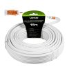 Kábel koaxiális antenna kábel réz gél CU föld 4K Full HD fehér 15M VAYOX