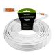 Kábel koaxiális antenna kábel réz gél CU föld 4K Full HD fehér 15M VAYOX