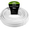 Kábel koaxiális antenna kábel réz gél CU föld 4K Full HD fehér 15M VAYOX