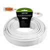 Kábel koaxiális antenna kábel réz gél CU föld 4K Full HD fehér 30M VAYOX