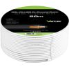 Kábel koaxiális antenna kábel réz gél CU föld 4K Full HD fehér 50M VAYOX