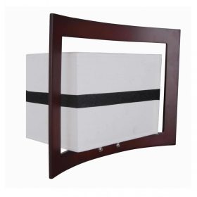   BORNEO G9 Square Modern fali lámpa fehér és barna világos Prestige