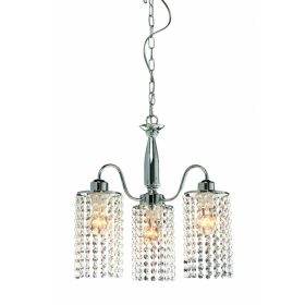   LED mennyezeti lámpa BRIGHT STAR 3xE27 csillár kristályok Glamour Silver Light Prestige