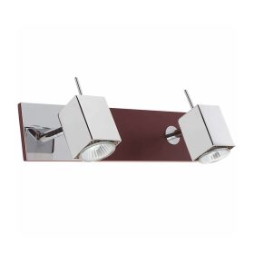   CASABLANCA fali lámpa 2xGU10 mozgatható ezüst fa fényű Prestige